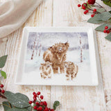 Wrendale Designs by Hannah Dale Fine China 23cm Square Plate - Highland Star