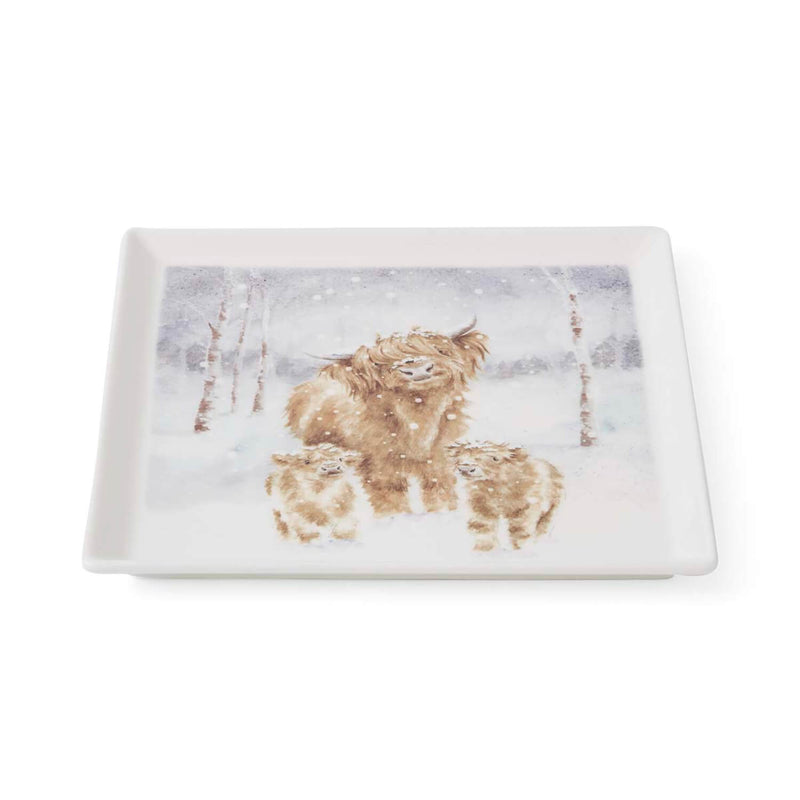 Wrendale Designs by Hannah Dale Fine China 23cm Square Plate - Highland Star