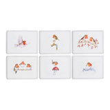 Wrendale Designs by Hannah Dale Set of 6 Christmas Placemats - Festive Friends - Robins