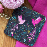 Sara Miller London India Set of 4 Coasters - Hummingbird