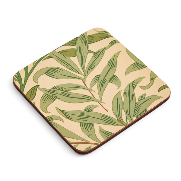 Morris & Co Willow Bough Set Of Six Coasters - Green