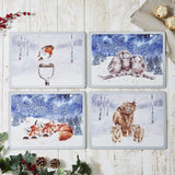 Wrendale Designs by Hannah Dale Pack of 4 Christmas Placemats - Winter Skies