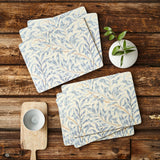 Morris & Co Willow Bough Set Of Six Placemats - Blue