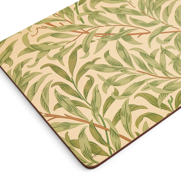 Morris & Co Willow Bough Set Of Six Placemats - Green