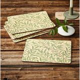 Morris & Co Willow Bough Set Of Six Placemats - Green