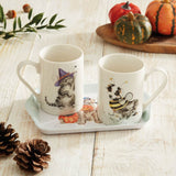 Wrendale Designs by Hannah Dale Halloween Mug & Tray Set - Trick Or Treat