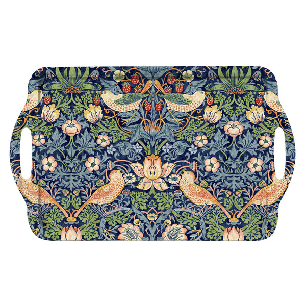 Morris & Co Strawberry Thief Large Tray - Blue