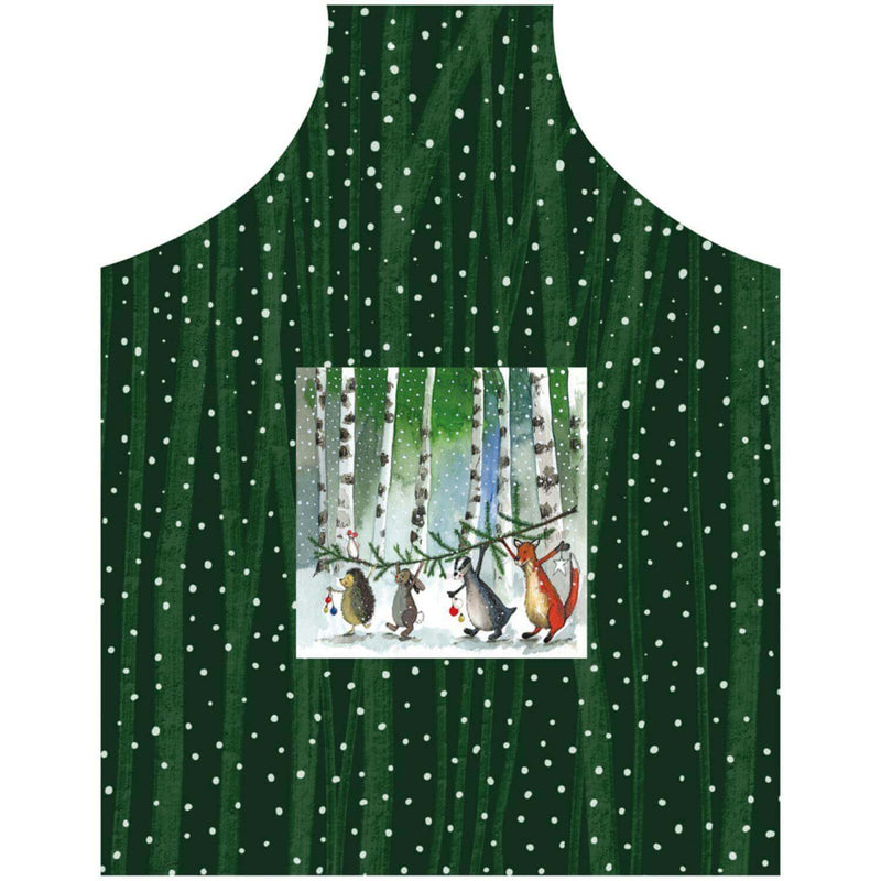 Alex Clark Christmas 100% Cotton Apron - Festive Forest