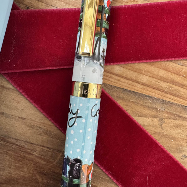Alex Clark Christmas Ballpoint Pen - Crazy Dog Lady