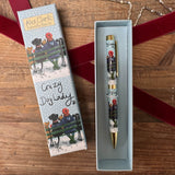 Alex Clark Christmas Ballpoint Pen - Crazy Dog Lady