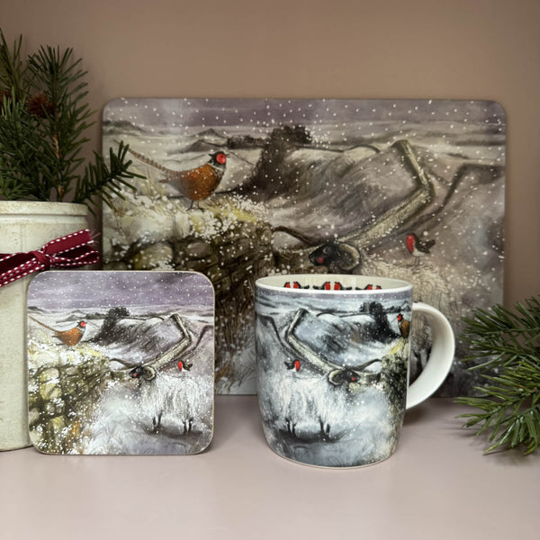 Alex Clark Christmas Coaster - Snowfall on the Wall