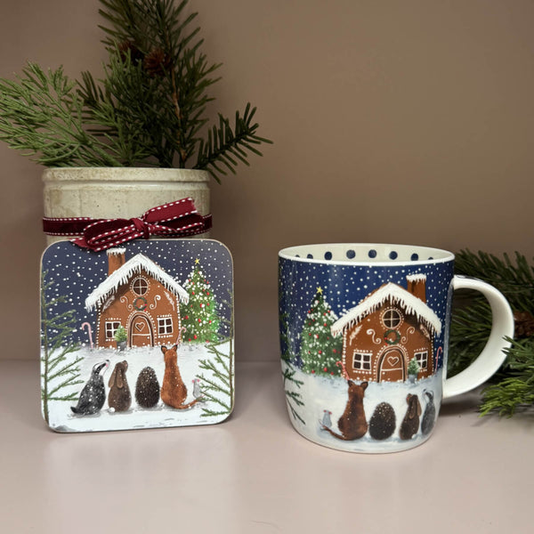 Alex Clark Christmas Coaster - Gingerbread House