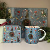 Alex Clark Christmas Coaster - Christmas Dogs