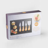Taylor's Eye Witness 4-Piece Oak Cheese Knife & Slate Cheese Board Set