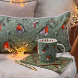 Alex Clark Christmas 50cm Cushion - Robins And Holly