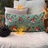Alex Clark Christmas 50cm Cushion - Robins And Holly