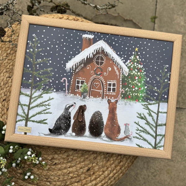 Alex Clark Christmas Lap Tray - Gingerbread House