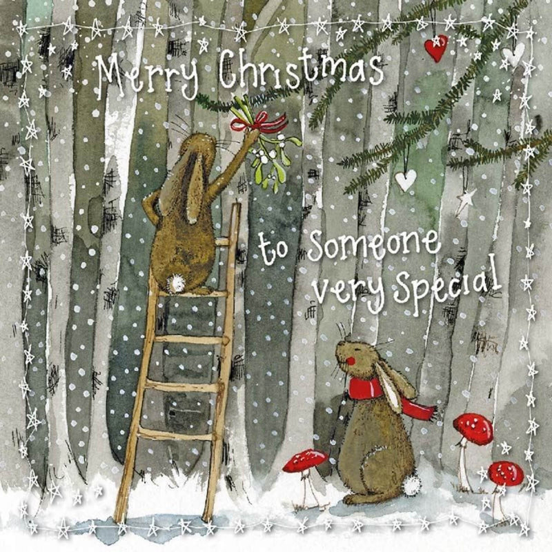 Alex Clark Little Starlight Christmas Card - Someone Special - Rabbits