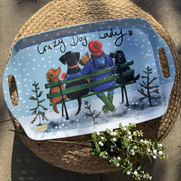Alex Clark Christmas Melamine Large Tray - Crazy Dog Lady