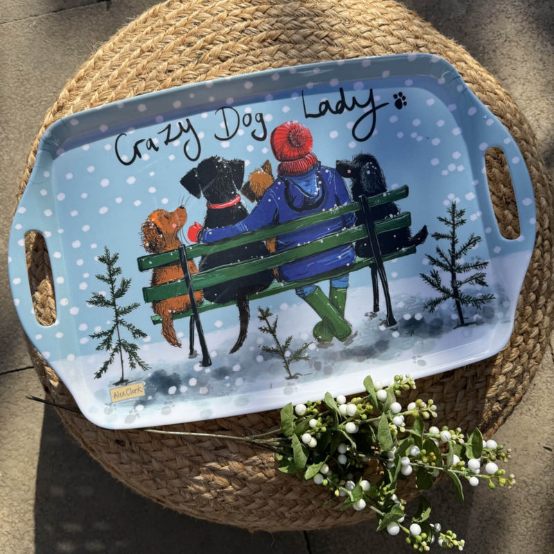 Alex Clark Christmas Melamine Large Tray - Crazy Dog Lady