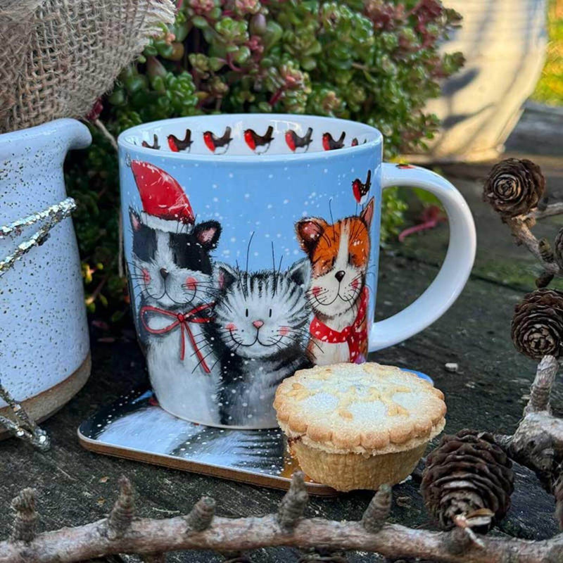 Alex Clark Christmas 400ml China Mug - Festive Cats