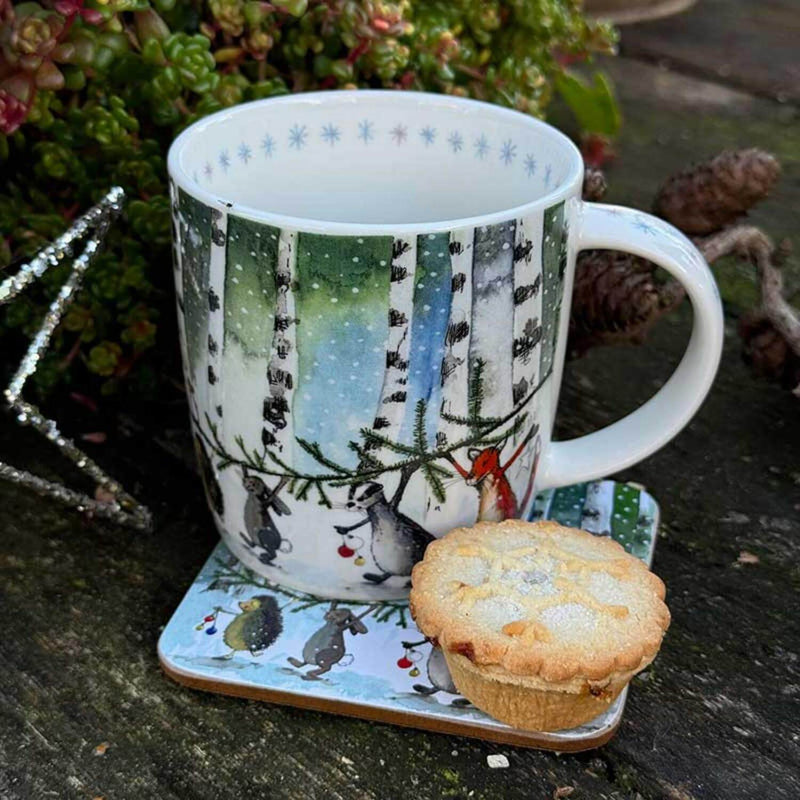 Alex Clark Christmas 400ml China Mug - Festive Forest Friends