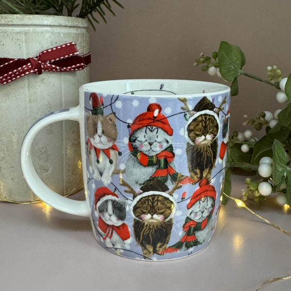Alex Clark Christmas 400ml China Mug - Christmas Cats
