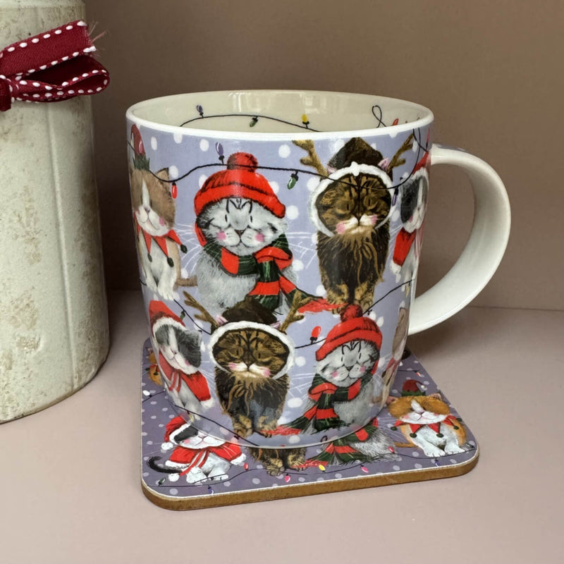 Alex Clark Christmas 400ml China Mug - Christmas Cats