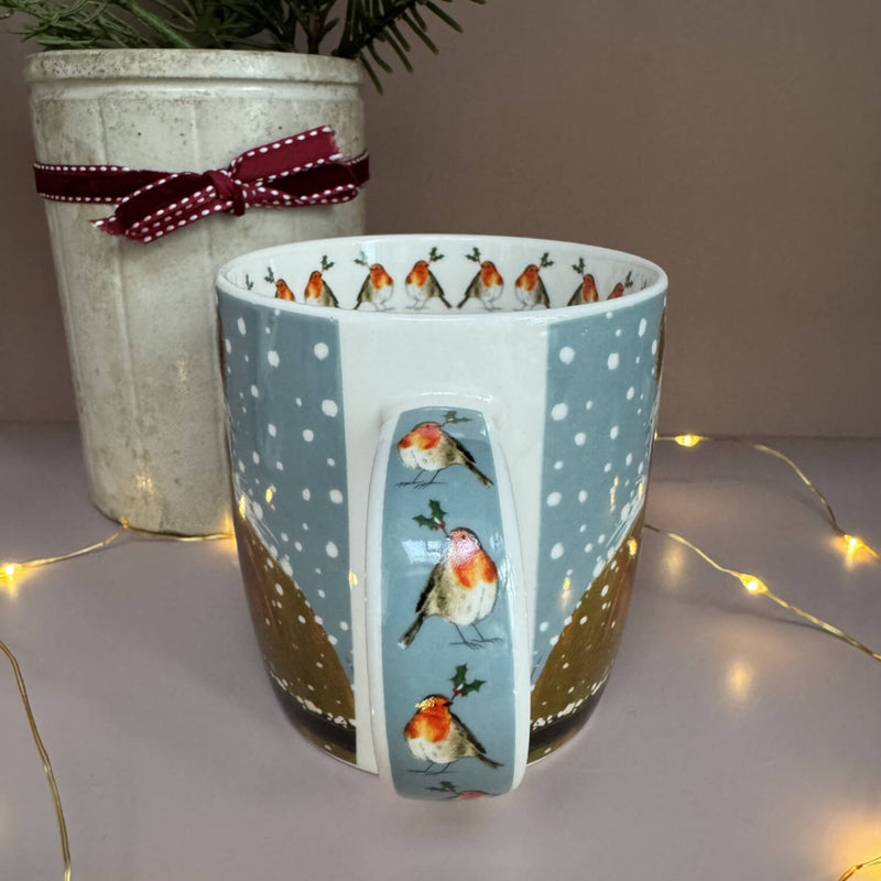 Alex Clark Christmas 400ml China Mug - Horse & Robin