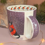 Alex Clark 400ml New Bone China Mug - Cats And Snowman