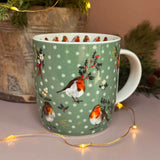 Alex Clark 400ml New Bone China Mug - Robins And Holly