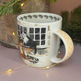 Alex Clark 400ml New Bone China Mug - Cats In The Garden