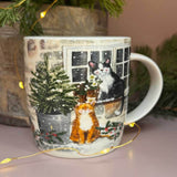 Alex Clark 400ml New Bone China Mug - Cats In The Garden