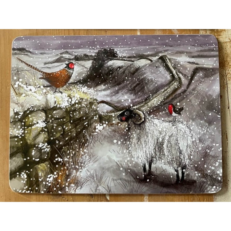 Alex Clark Christmas Placemat - Snowfall on the Wall