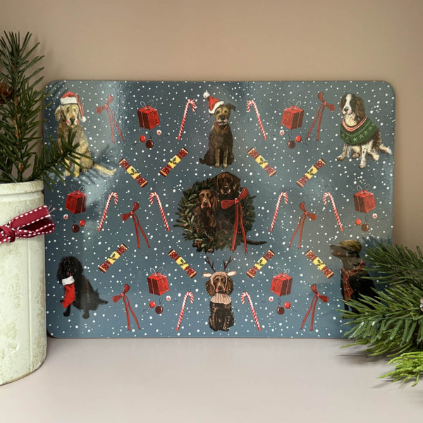 Alex Clark Christmas Placemat - Christmas Dogs