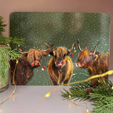 Alex Clark Christmas Placemat - Highland Cows