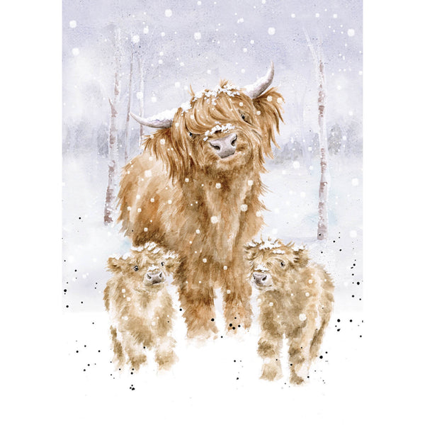 Wrendale Designs by Hannah Dale Christmas A6 Notebook - A Highland Christmas - Cow