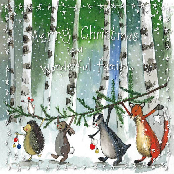 Alex Clark Christmas Card - To A Wonderful Family