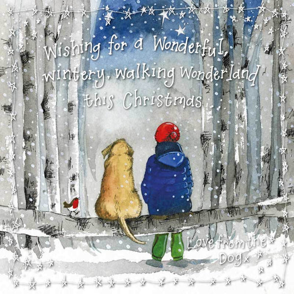 Alex Clark Christmas Card - Wintery Walks From The Dog