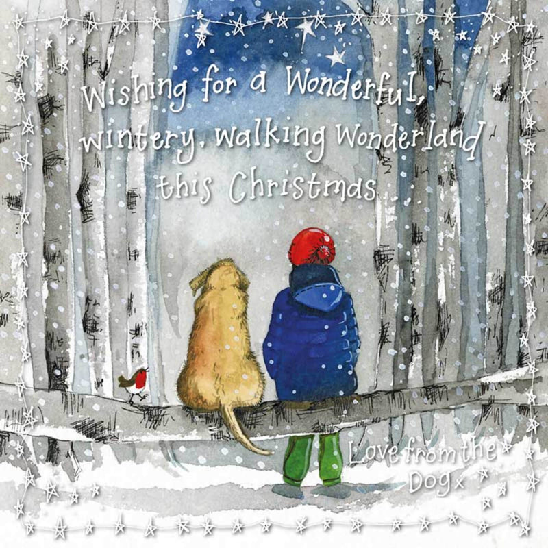 Alex Clark Christmas Card - Wintery Walks From The Dog