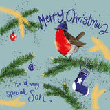 Alex Clark Christmas Card - Merry Christmas Son