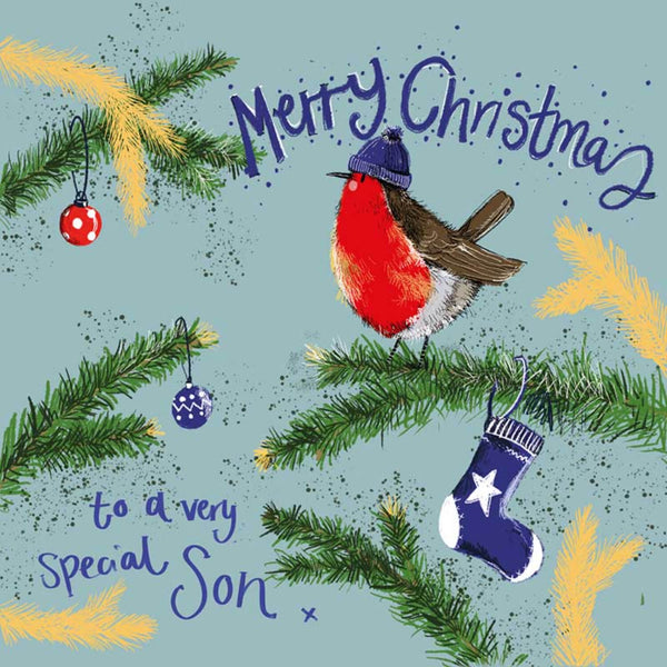 Alex Clark Christmas Card - Merry Christmas Son