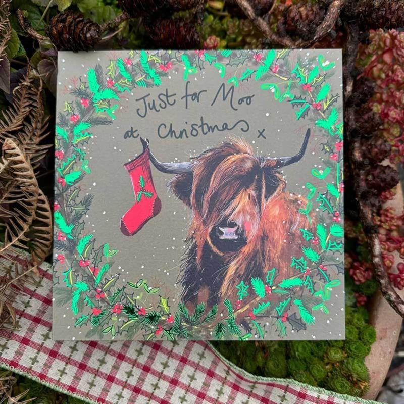 Alex Clark Christmas Card - Just For Moo At Christmas