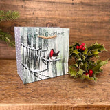 Alex Clark Christmas Small Gift Bag - Robin & Icicles