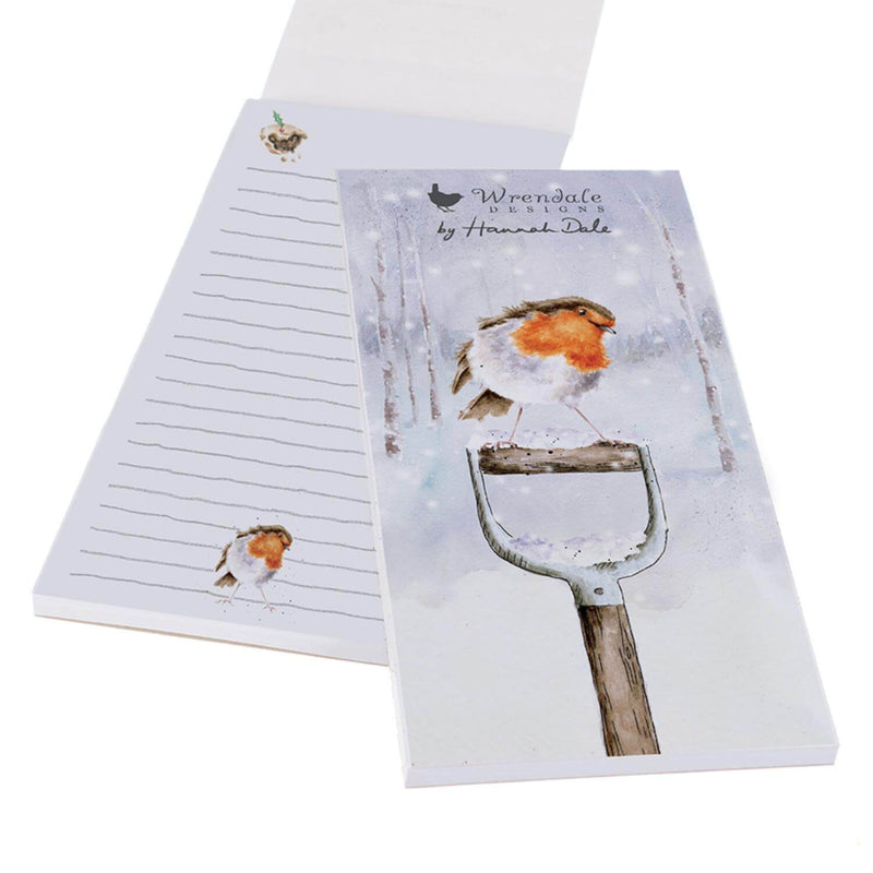 Wrendale Designs Magnetic Christmas Shopping Pad - A Little Red Robin