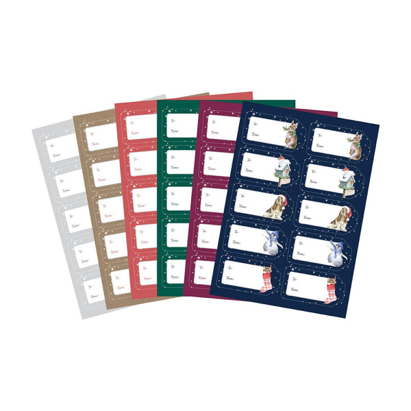 Wrendale Designs by Hannah Dale Christmas Present Gift Stickers - Pack of 60