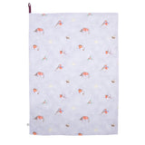 Wrendale Designs by Hannah Dale 100% Cotton Christmas Tea Towel - Season's Tweetings - Robin