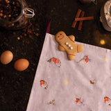Wrendale Designs by Hannah Dale 100% Cotton Christmas Tea Towel - Season's Tweetings - Robin