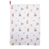 Wrendale Designs by Hannah Dale 100% Cotton Christmas Tea Towel - Winter Woodland