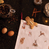 Wrendale Designs by Hannah Dale 100% Cotton Christmas Tea Towel - Winter Woodland
